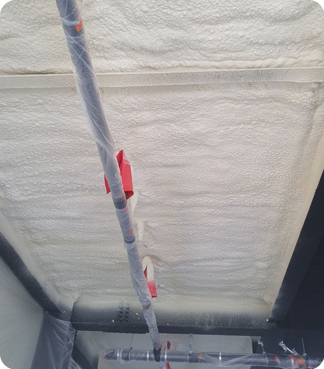 방수단열 시공 건물 작업 사진